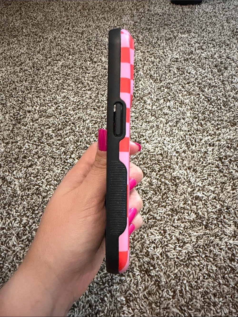 Casely Red & Pink Checkerboard Protective Phone Case